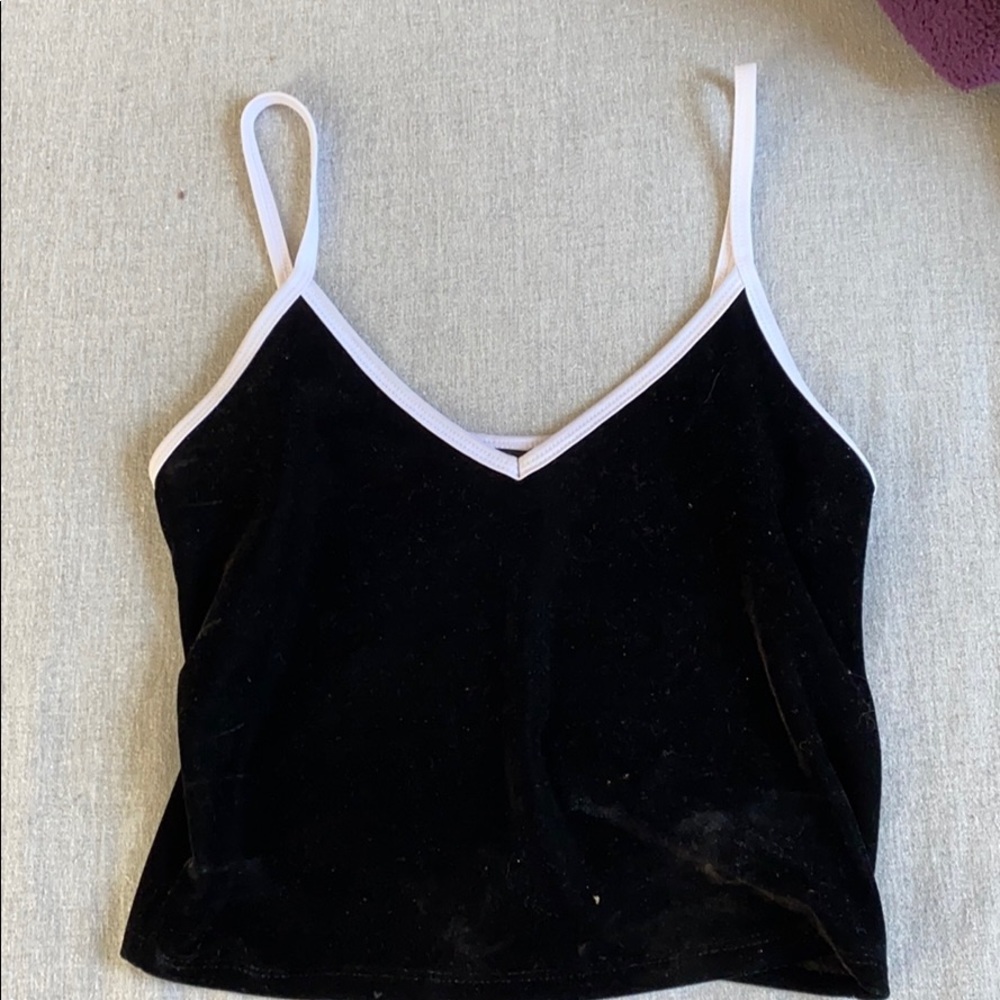 Velvet crop top